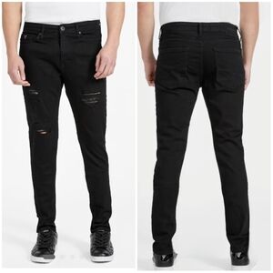 MEN'S GUESS BLACK AVALON MODERN SKINNY JEANS SIZE 32 LIKE NEW